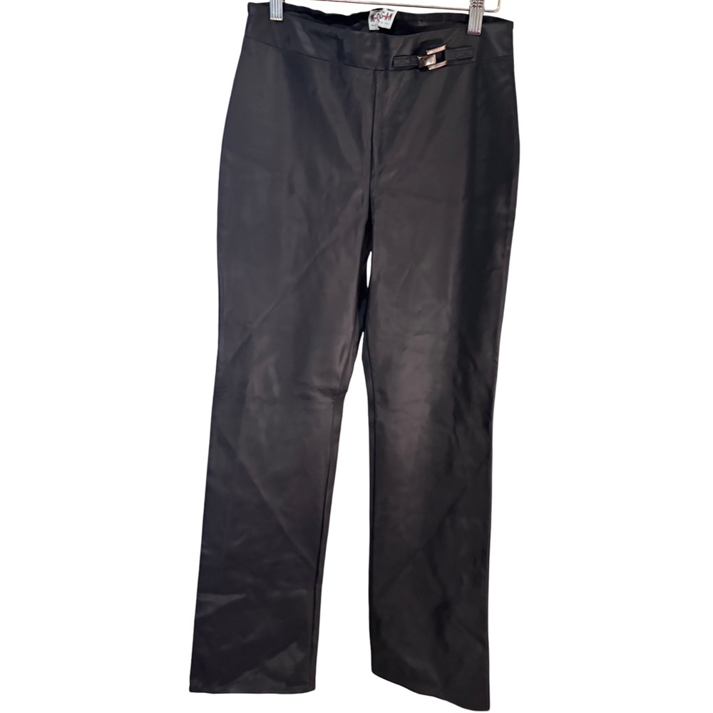 Morgan de Toi Elegant Black PVC Retro Pants